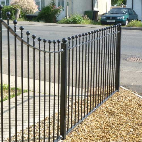 metal ball top railing fence